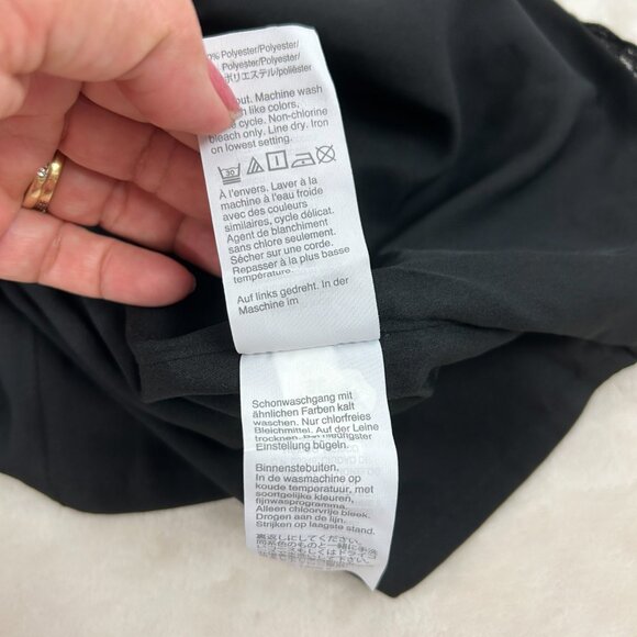 NWT J Crew Black Lace Top Size 00 Short Sleeve Eyelet Lace Blouse - Picture 9 of 12